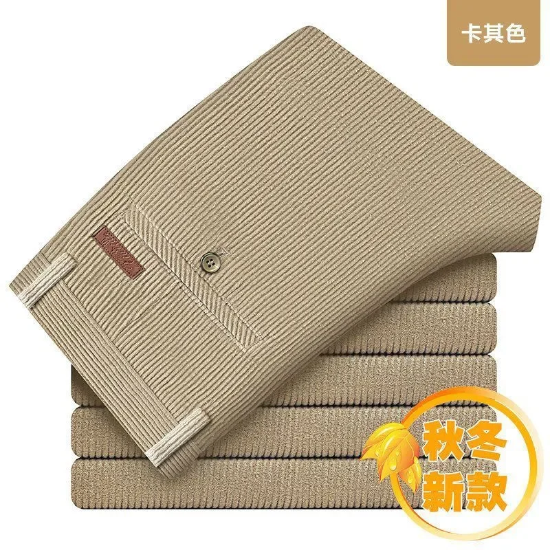 جديد الخشنة المخملية البوليستر القطن سروال قصير الرجال الخريف والشتاء سميكة المخملية فضفاضة عادية كل مباراة السراويل الساق المستقيمة