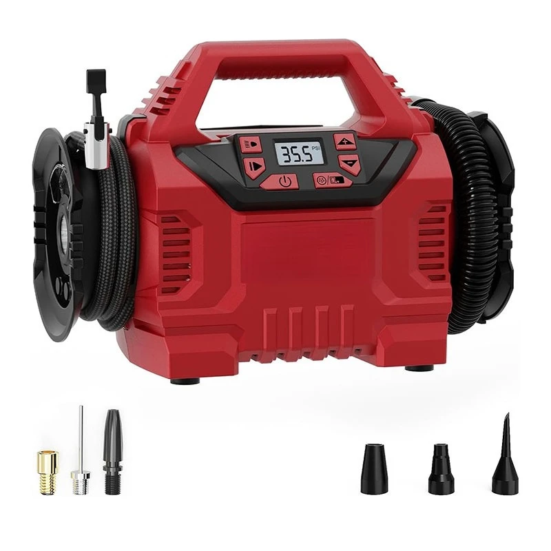 18V Cordless Inflator Air Compressor Portable Car Tire Ball Home Use