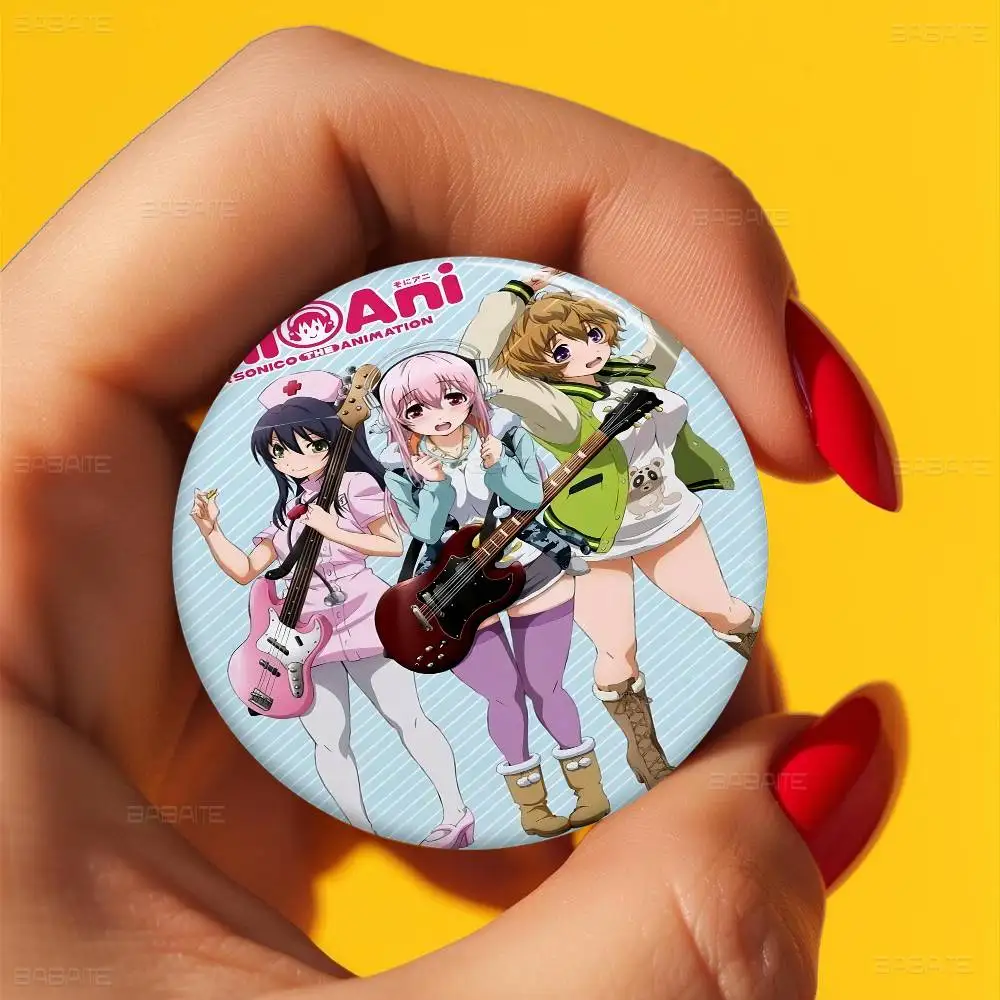 أنيمي سوبر سونيكو دبابيس جديدة لينة زر دبوس مضحك سخيف Gnarpy على لوح التزلج ميمي شارة ألعاب جمع الهدايا #4