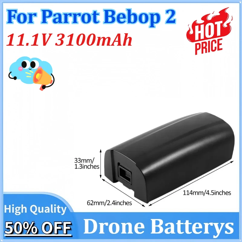 

Newly upgraded 11.1V 3100mAh Lipo Drone Battery for Parrot Bebop 2 Drone Battery Lipo Upgrade Battery for RC Quadcopter Parts