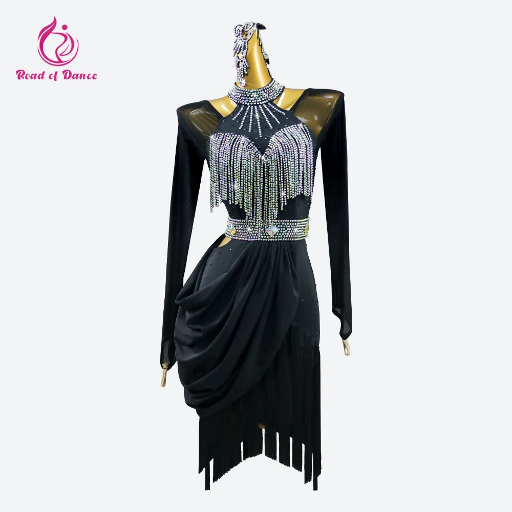 Robe latine pour femmes, Costume de scène, vêtements latino-américains, Costume de Samba pour salle de bal, Cabaret Sexy, tenues pour filles, jupe de danse, 2025