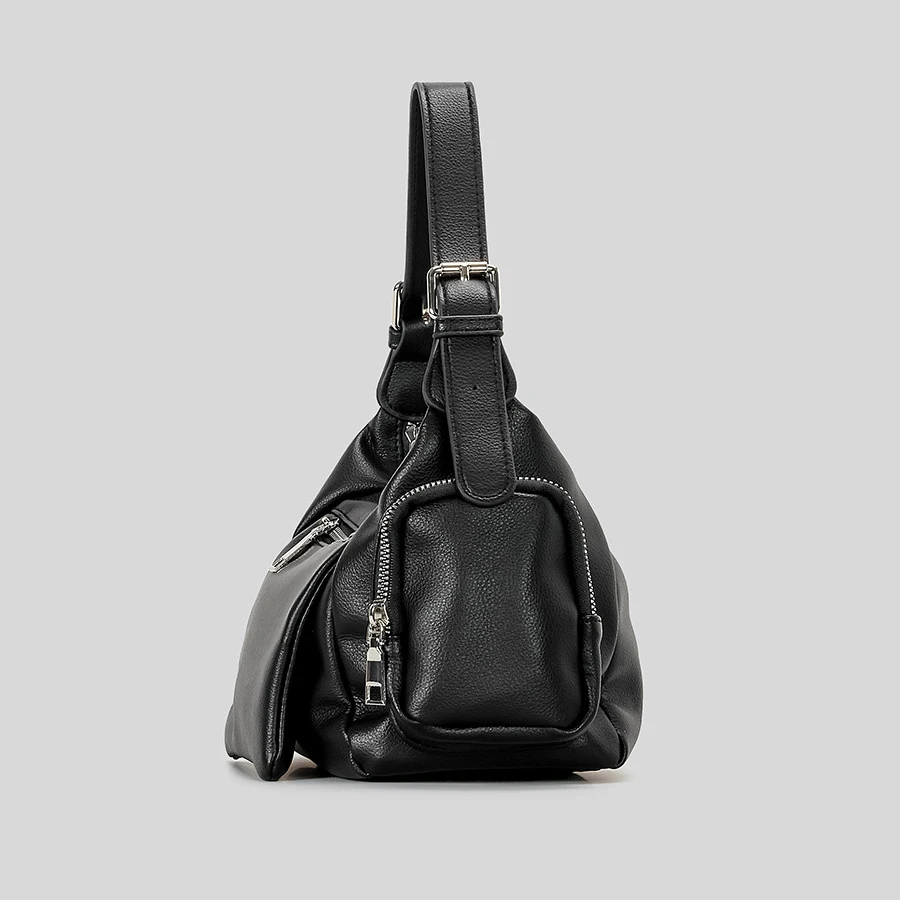 Bolso Vintage de cuero Pu para mujer, bandolera de hombro de estilo Punk con múltiples bolsillos, de lujo, Y2K, 2024