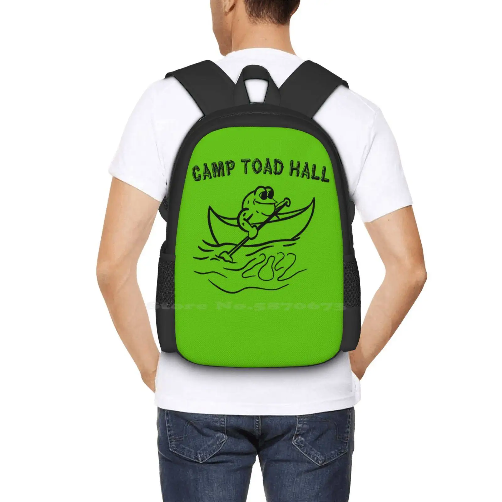 Camp Toad Hall 2022 Diseño de patrón de moda Viaje Laptop Mochila escolar Bolsa Camp