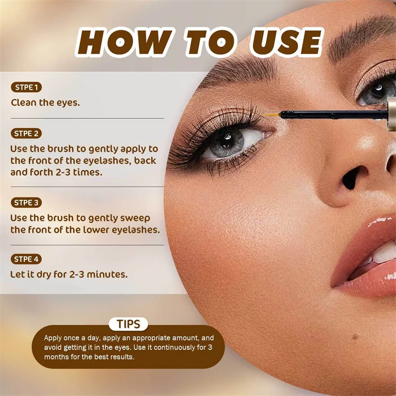 Siero per la crescita rapida delle ciglia 7 giorni Potenziatore naturale delle ciglia Più lungo Più pieno Più spesso Curling Lash Trattamento Prodotti per la cura degli occhi Trucco
