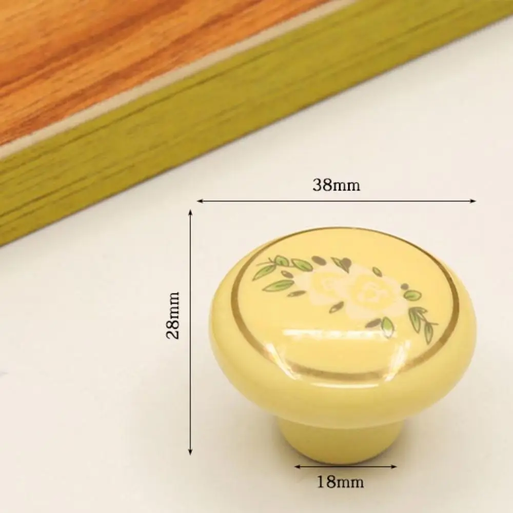

Simple Single Hole Ceramic Cabinet Knob European Style Round Door Pull Handles Vintage Drawer Knobs Wine Cabinet