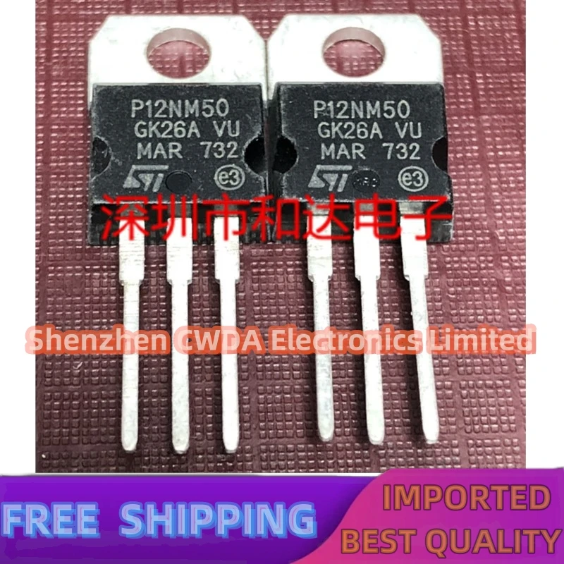 10PCS-20PCS  P12NM50 STP12NM50  TO-220 500V 12A   In Stock Can Be Purchased 