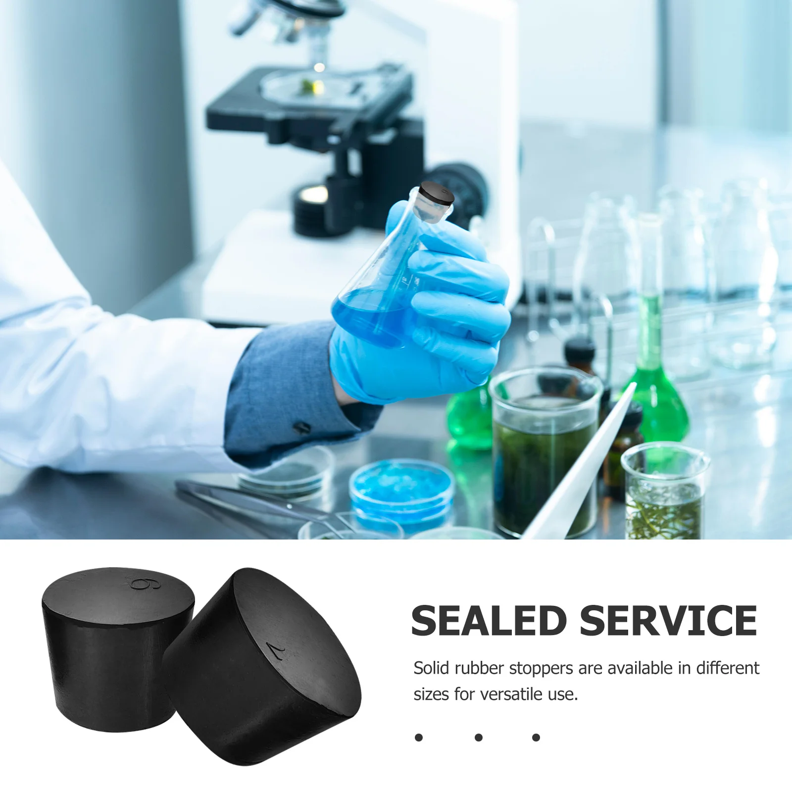 

27Pcs Lab Rubber Stoppers Set Heavy Duty Sealing Bungs for Laboratory Equipment Solid Plugs Rubber Stoppers Plugs