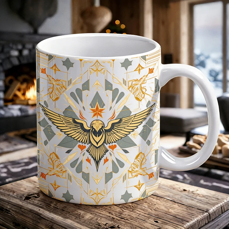 

Cup & Mug Set, Vintage Eagle Wing Ceramic Mug,Coffee Cup, Milk Cup,Office Tea Cup, Drinking Cup,Gift for Friends, Fade-Resistant