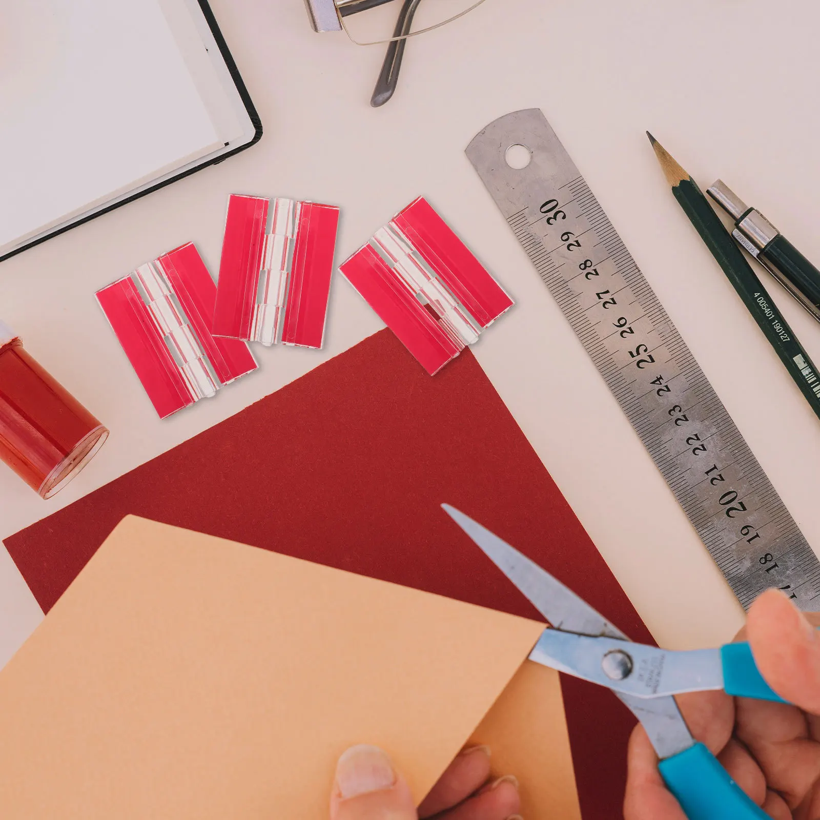 

12Pcs Acrylic Piano Hinge 45Mm Clear Continuous Folding Hinges for Box Display Stand Craft DIY Hidden Cabinet Door Applications