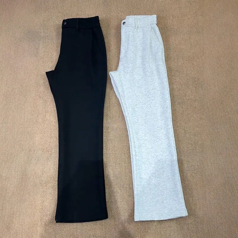 

Cleanfit Men's Summer Thin Sweatpants Blade Pants Drapey Slim Straight Loose Micro Flared Long Trousers Casual Loose Fit