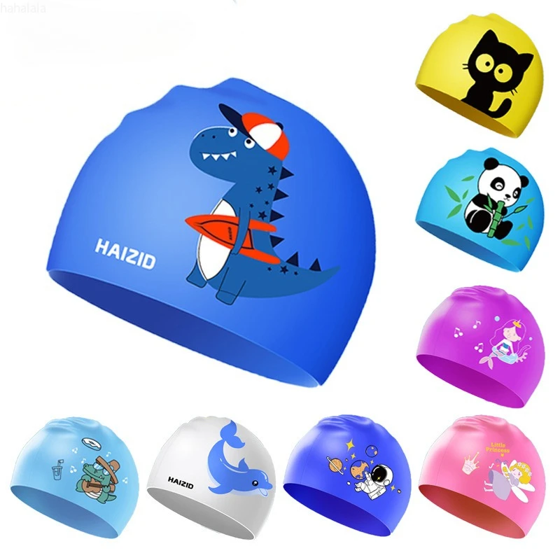 

Детские шапочки для плавания с милым мультяшным рисунком для мальчиков и девочек, шапочки для плавания с принтом лягушки и панды для взрослых, мягкая и удобная шапочка для плавания