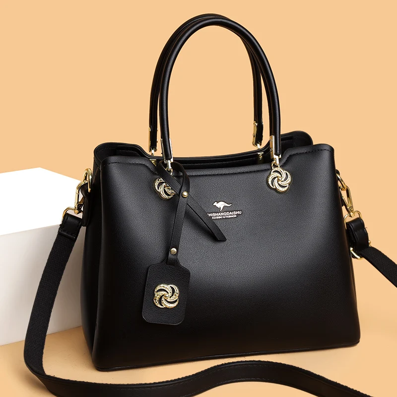 

2025 Luxury Women Designer 3 Layers Shoulder Crossbody Sac Ladies Large Capacity Leather Handbags Shopper Brand Messenger Totes