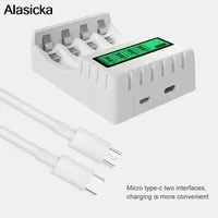 For AA/AAA NiCd NiMh Rechargeable Batteries aa aaa Charger LCD Display Smart Intelligent Battery Charger With 4 Slots