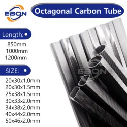 1Pcs Carbon Fiber Octagonal Tube 50x46mm 20x30mm 40x44mm 3K High Strength Composite Material Carbon Frame Pipe For Drone UAV Arm