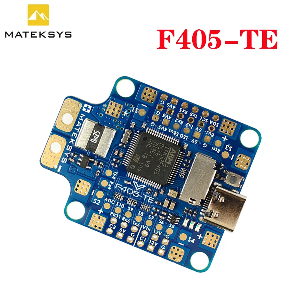 Mateksys-フリースタイルドローン用フライトコントローラー、rc用フライトコントローラー、fpv、F405-TE、baro、osd、microsd、blackbox、dual bec、220a、current senor 3-8s pdb