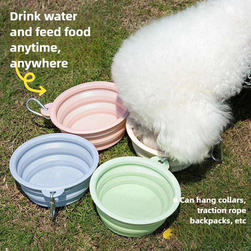 

Hot Selling Folding Bowls for Outdoor Activities Portable Silicone Pet Bowls for Drinking Water Supplies Pet Supplies