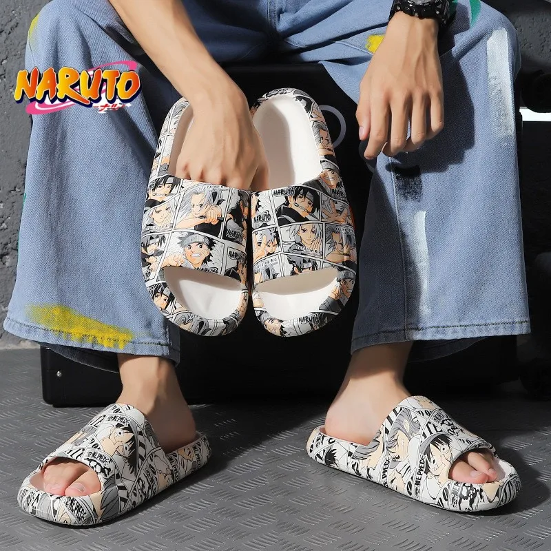 Naruto Cartoon Anime Slippers Fashion Trend Slipper Home Indoor Thick Bottom Non-Slip Comfortable One Piece Couple Slipper