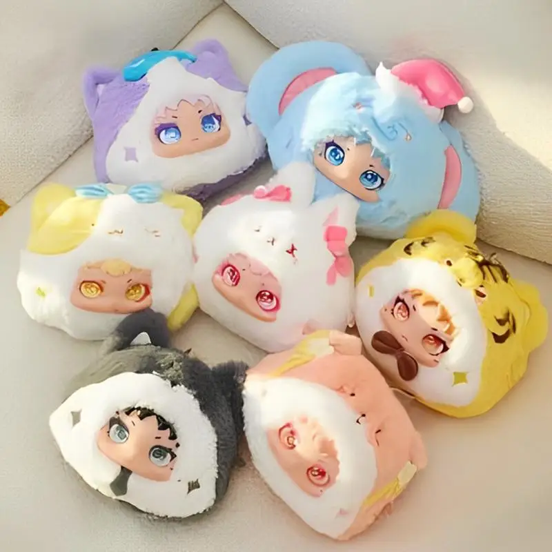 Anime Plüschtiere zum Aufhängen, Plüschtier, Schlüsselanhänger, Geldbörse, Handtasche, Charm, Cartoon-Plüschtiere, gefüllter Schlüsselanhänger, Anhänger für die Familie