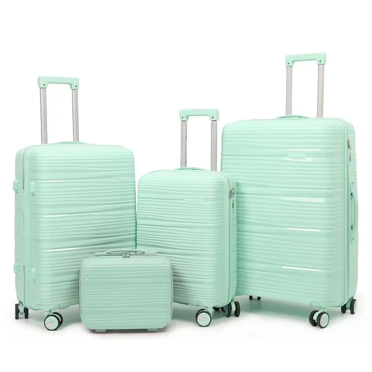 Ensemble de bagages à roulettes avec mot de passe, valise à roulettes, sacs de voyage à la mode, 13 ", 20", 24/28 ", 4 pièces