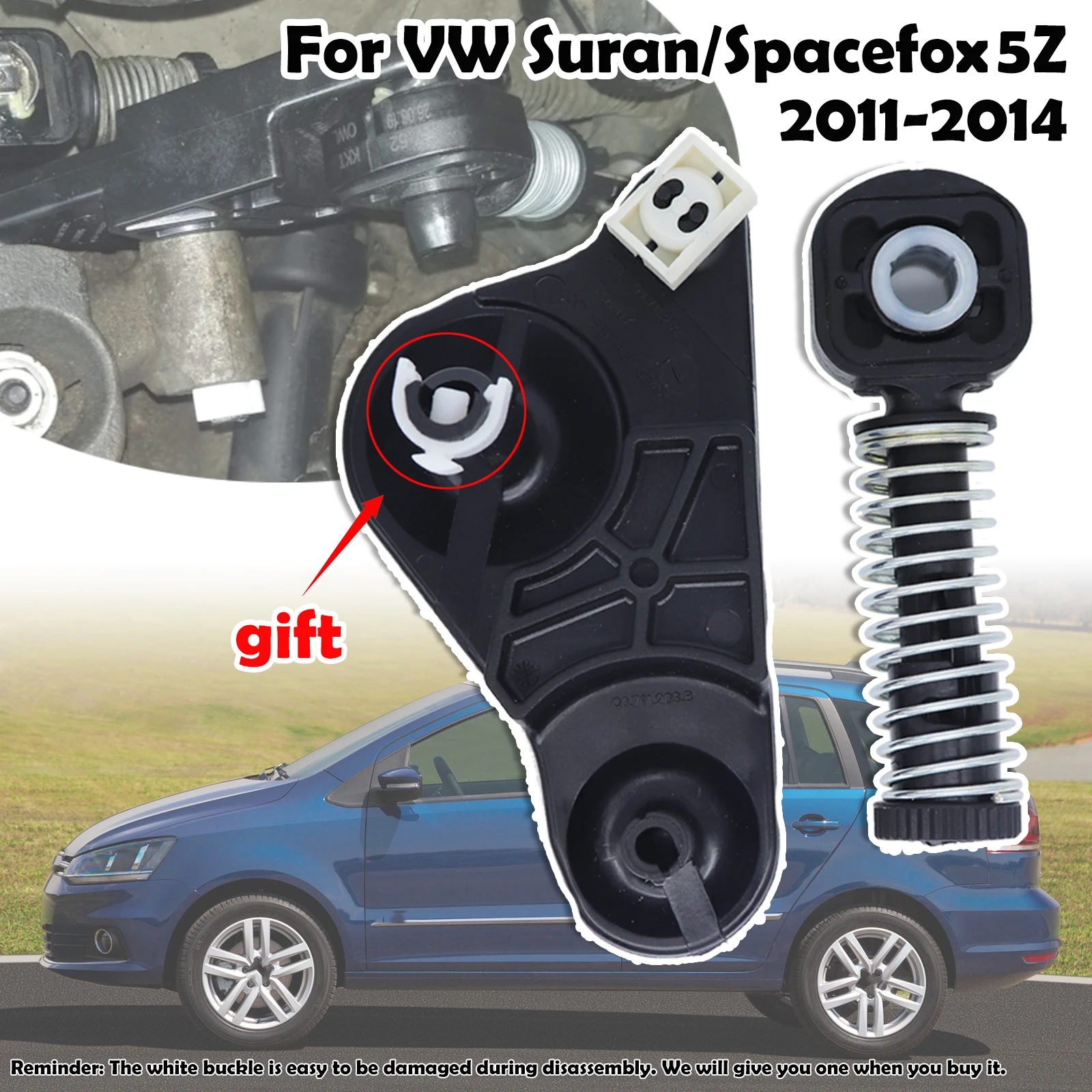 

Relay Lever Bowden Cable Catch For VW Suran/Spacefox 5Z Gearstick Shift Linkage End Repair Kit MT Selector Shifting Issue Fix