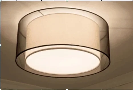 Chinese American country cloth round ceiling lamp dining room living room bedroom study led round ceiling lamp