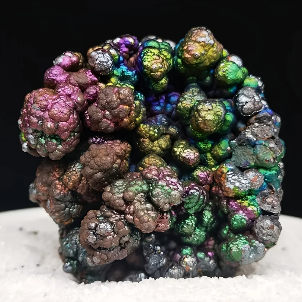 One rainbow-colored iron oxide specimen | Rainbow iron oxide crystal cluster, perfect for home décor, unique holiday gifts.