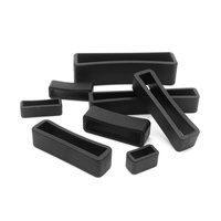 10pcs/pack Plastic Belt Loop Keeper Square Loop Leather Belt Buckle Harness Backpack Straps Black