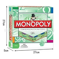 Popular English Table Game Monopoly World Tour Party Game Board Game Cards