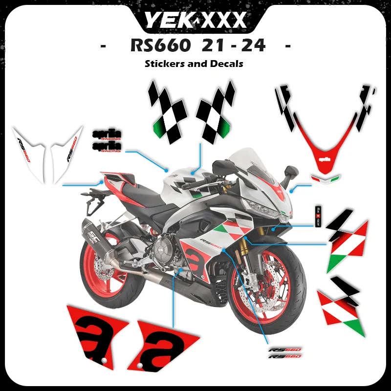 

For Aprilia RS660 2021 2022 2023 2024 New OEM Replica Special Color Fairing Shell Sticker Decal Italian Color