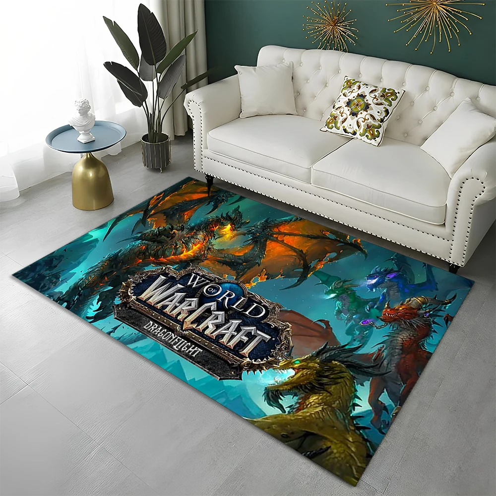 WOW Game World of Warcraft Gamer HD Carpet Rug for Home Living Room Bedroom Sofa Doormat Decor,kids Area Rug Non-slip Floor Mat