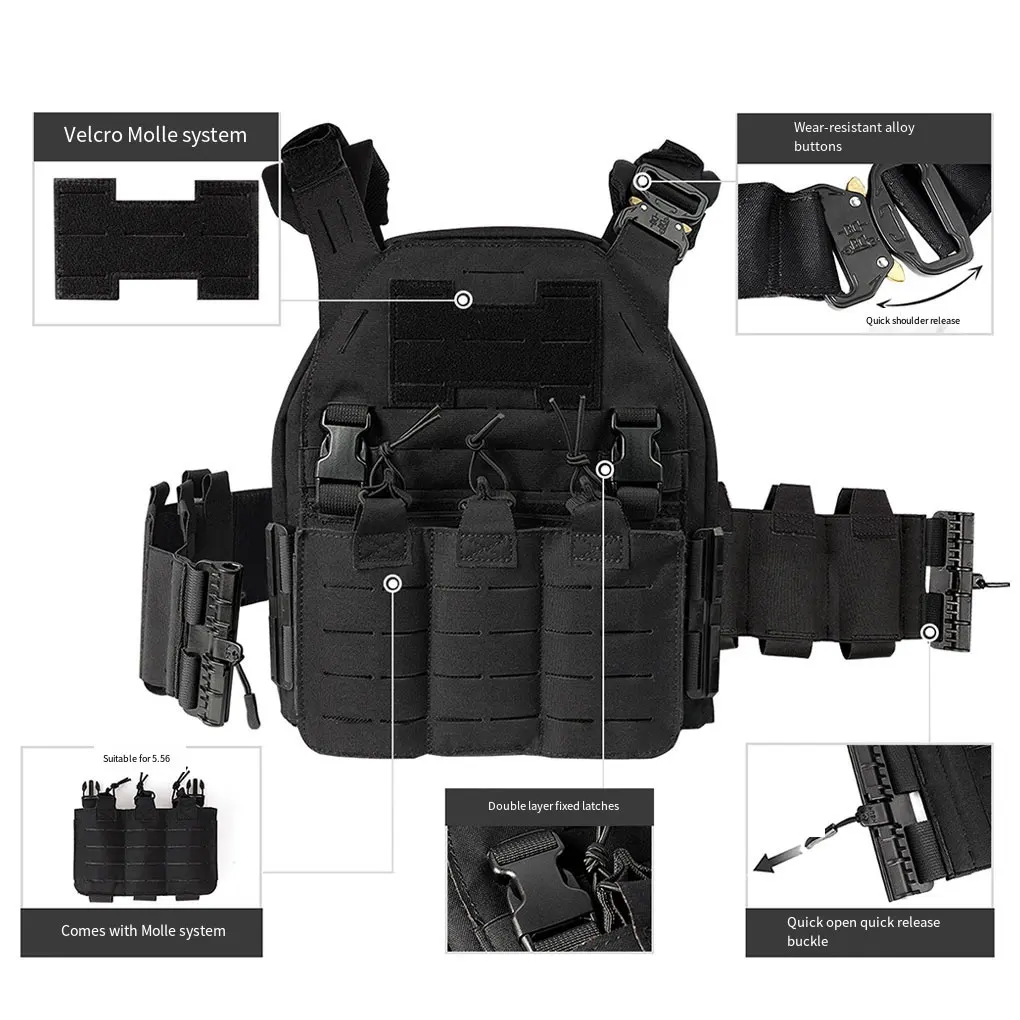 Bolsa impermeable para caza, mochila con múltiples bolsillos, chaleco, mochilas resistentes al desgaste, bolsas de viaje, para acampar, para senderismo, bolsas de hombro.