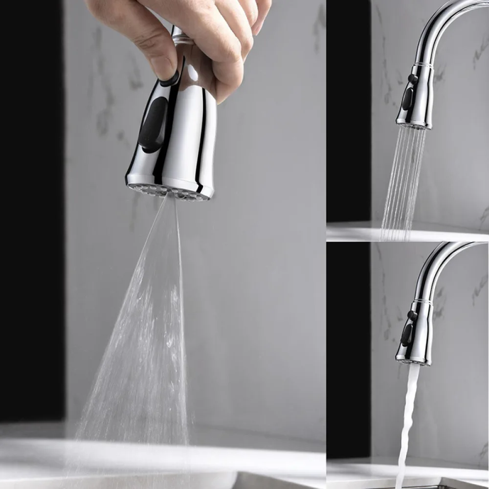 Universal Kitchen Sink Faucet Replacement Head Tap Spray Nozzle Adjustable Basin Pull Out Sprayer Anti Splash Repair Component