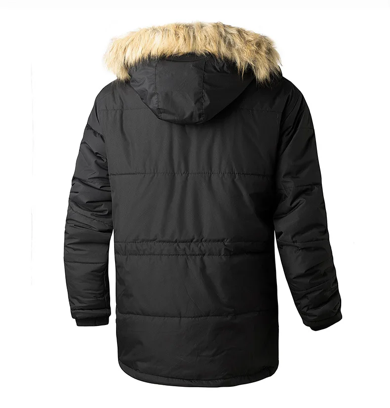 Herren Winter Plüsch verdickte Baumwolljacke Luxus winddicht warmer Mantel Outdoor Sport Parka Heavy Duty Top Qualität Freizeitkleidung – Detail 6