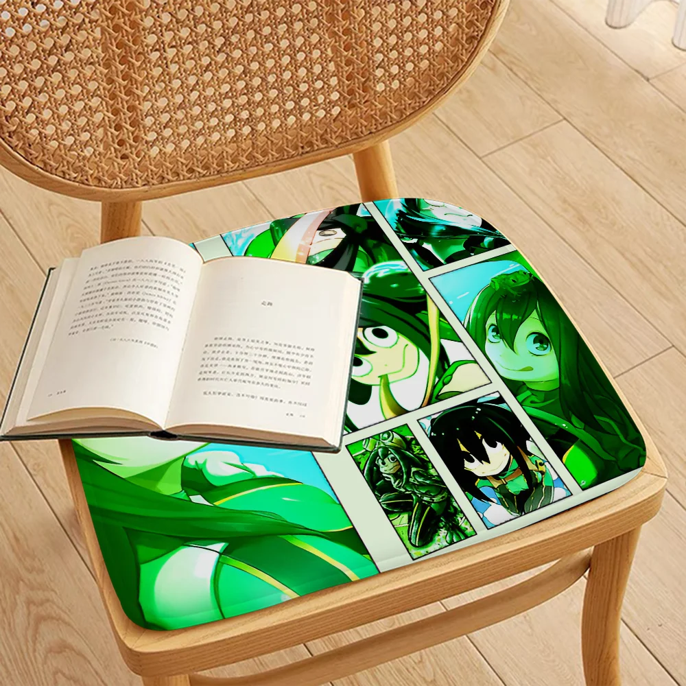 Tsuyu Asui My Hero Academia Top Quality Gamer Square Dining Chair Cushion Circular Decoration Seat For Office Desk Home Decor