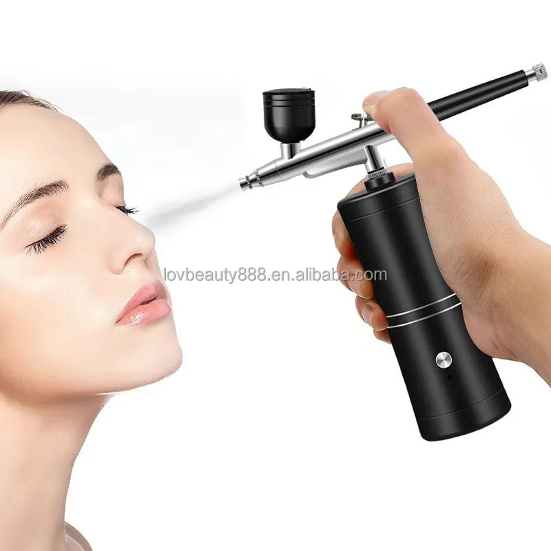 

Wholesale Portable Rechargeable Wireless Nail Art Airbrush For Tattoo Craft Cake Nano Fog Mist Sprayer