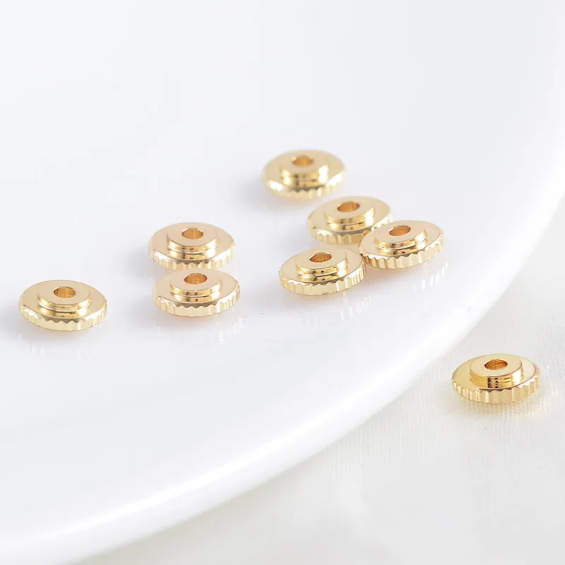 50pcs DIY accessories roulette saucer-shaped plain spacers The giant copper