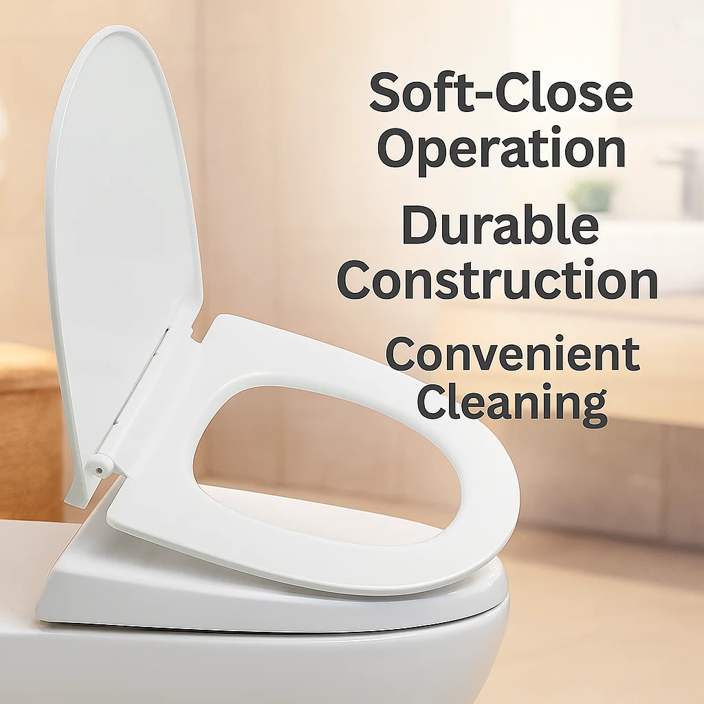 

Universal Fit Toilet Seat Sturdy Durable Home Bathroom Toilet Cover