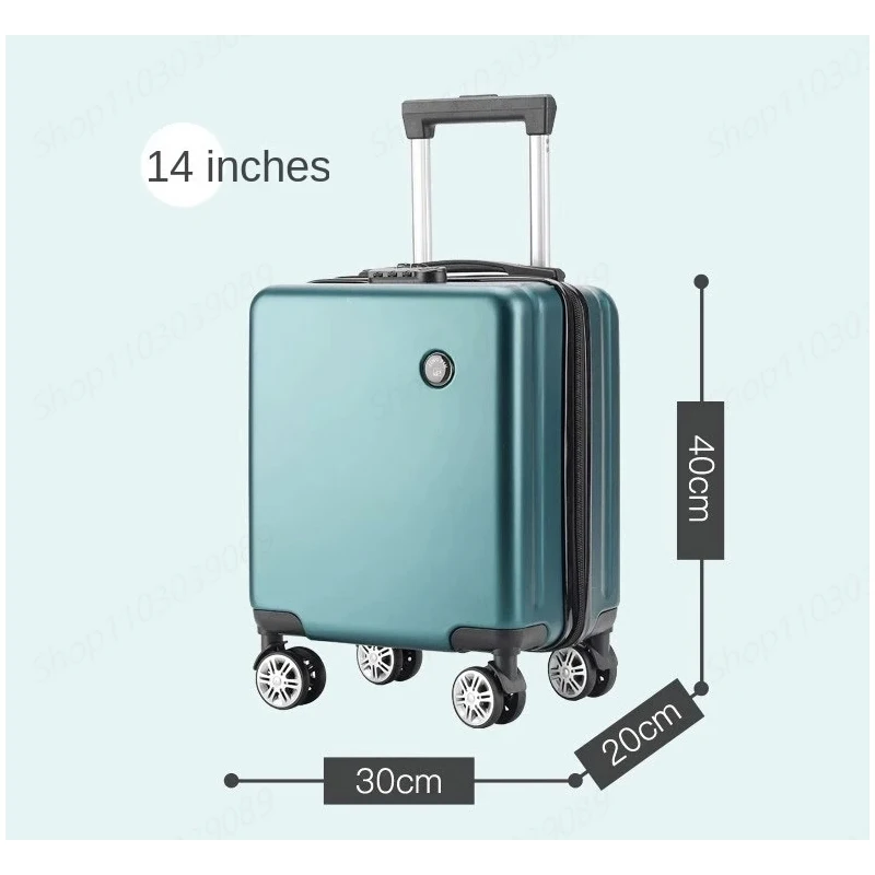 14''16 ''Zoll kleine Koffer auf Rädern 20 × 30 × 40 cm Airline Boarding Reisekoffer Passwort Trolley Gepäck