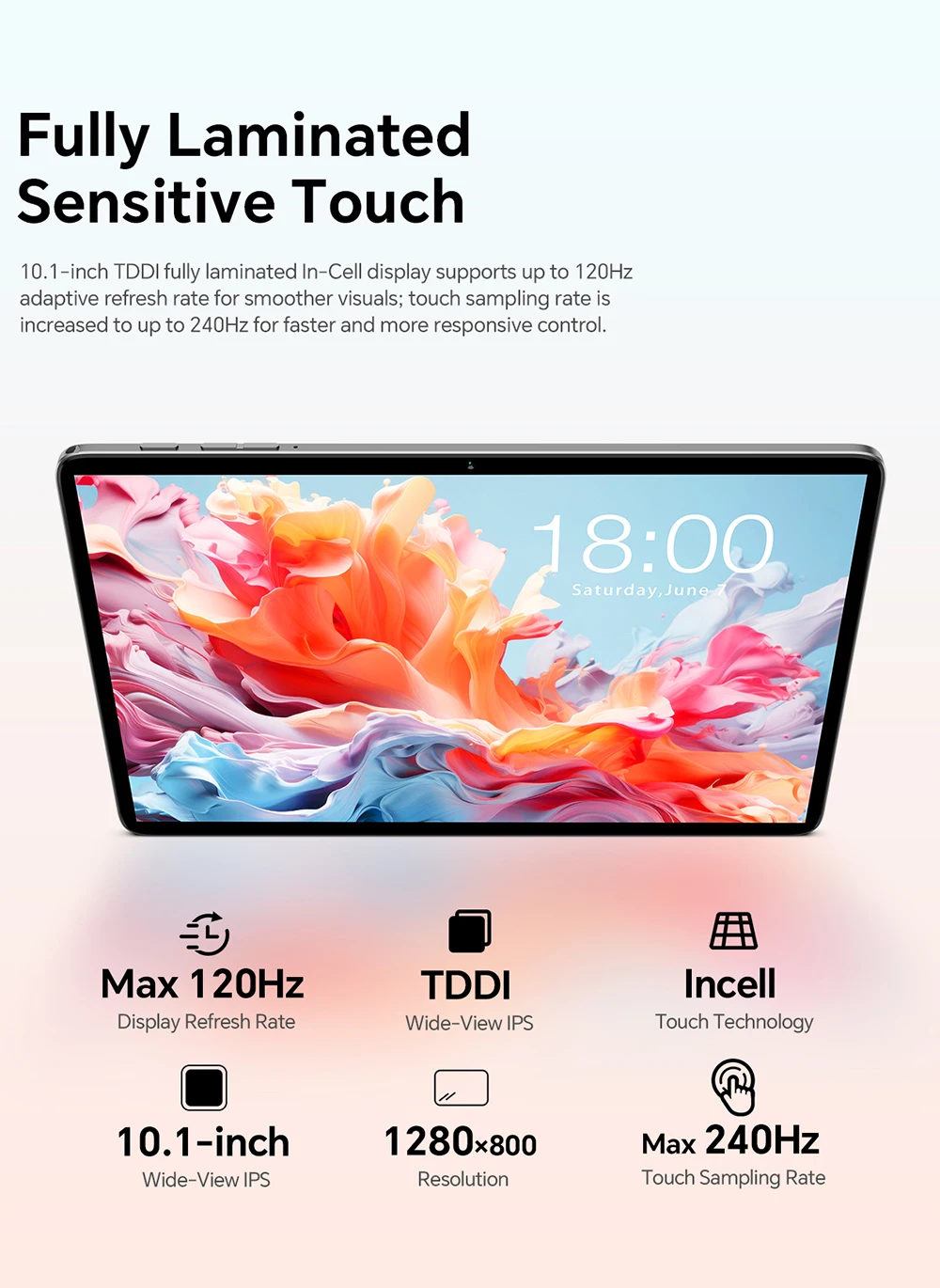 Tablet 10,1 Zoll TECLAST P30T Hülle Android 16 WiFi 3GB+13GB RAM 128GB 120Hz 6000mAh Tastatur-Maus-Hüllen-Set Duale Lautsprecher Gesichtserkennung Widevine L1 Netflix Kindermodus Leichtgewicht GPS – Detail 9