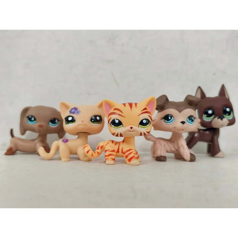 

5pcs/lot LPS Figure Cat Dog #518#1962 Mini Pet Shop Kid Toy