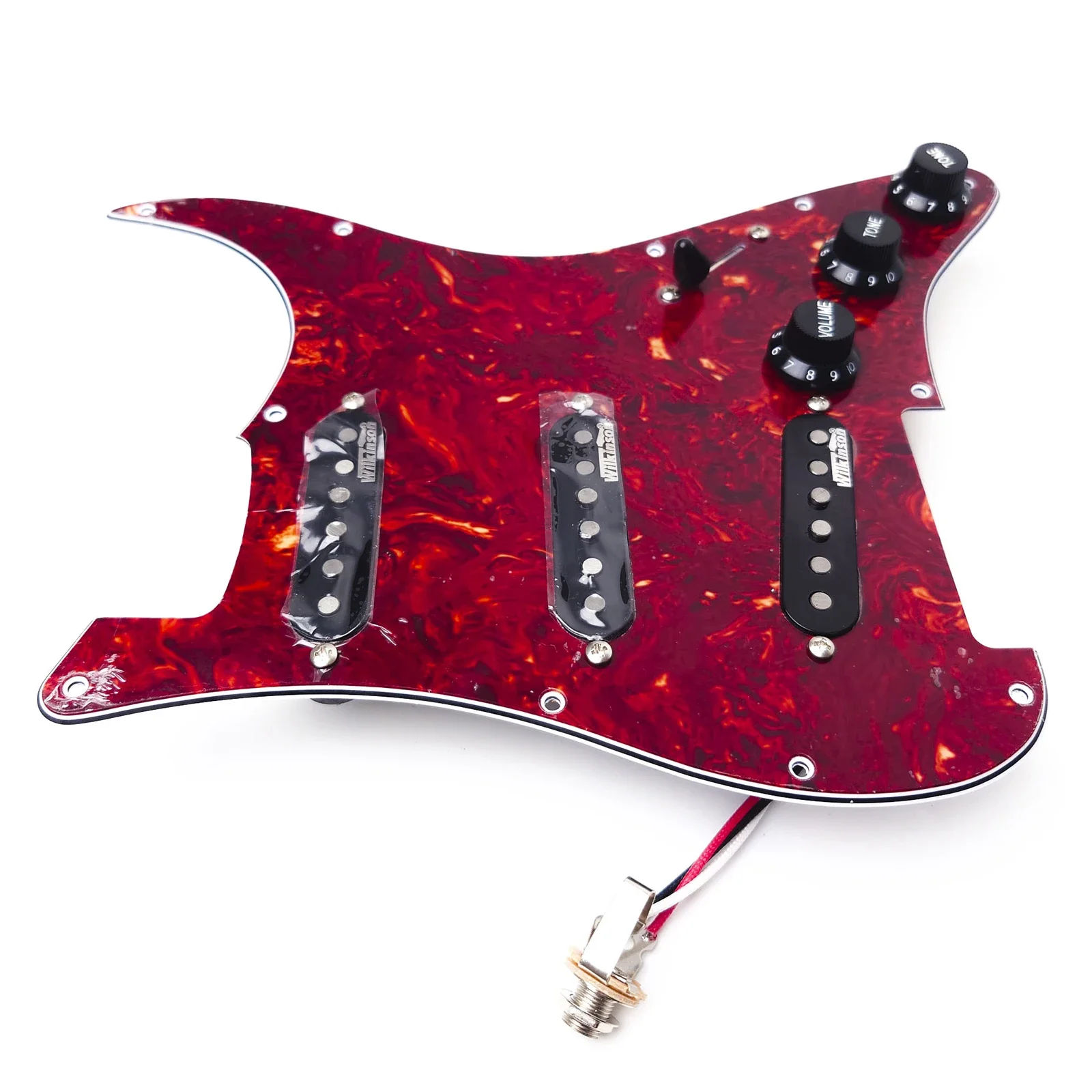 

Guitar Prewired Loaded Pickguard SSS Alnico 5 Single Coil Pickups Set for ST Electric Guitar Replacement Parts