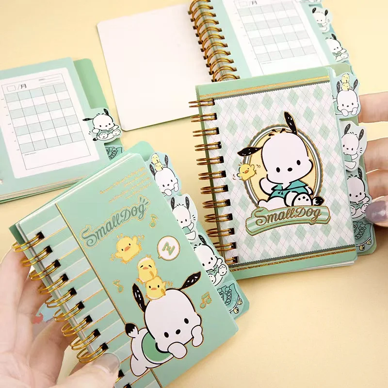 Anime Sanrio Diary Notebook My Melody Hellokitty Kuromi Cinnamoroll Cartoon Student Portable Notebook Kids Birthday Girl Gifts