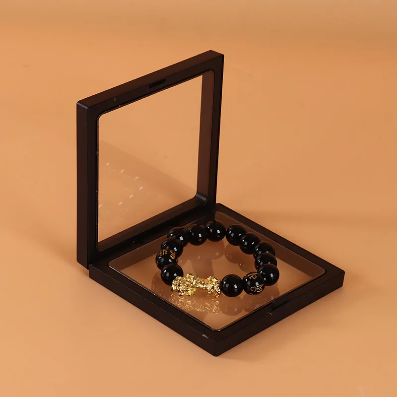 PE Film Suspension Packaging Box Ring Necklace Jewelry Box Transparent Anti Oxidation Storage Box Jewelry Organizer Multi Size