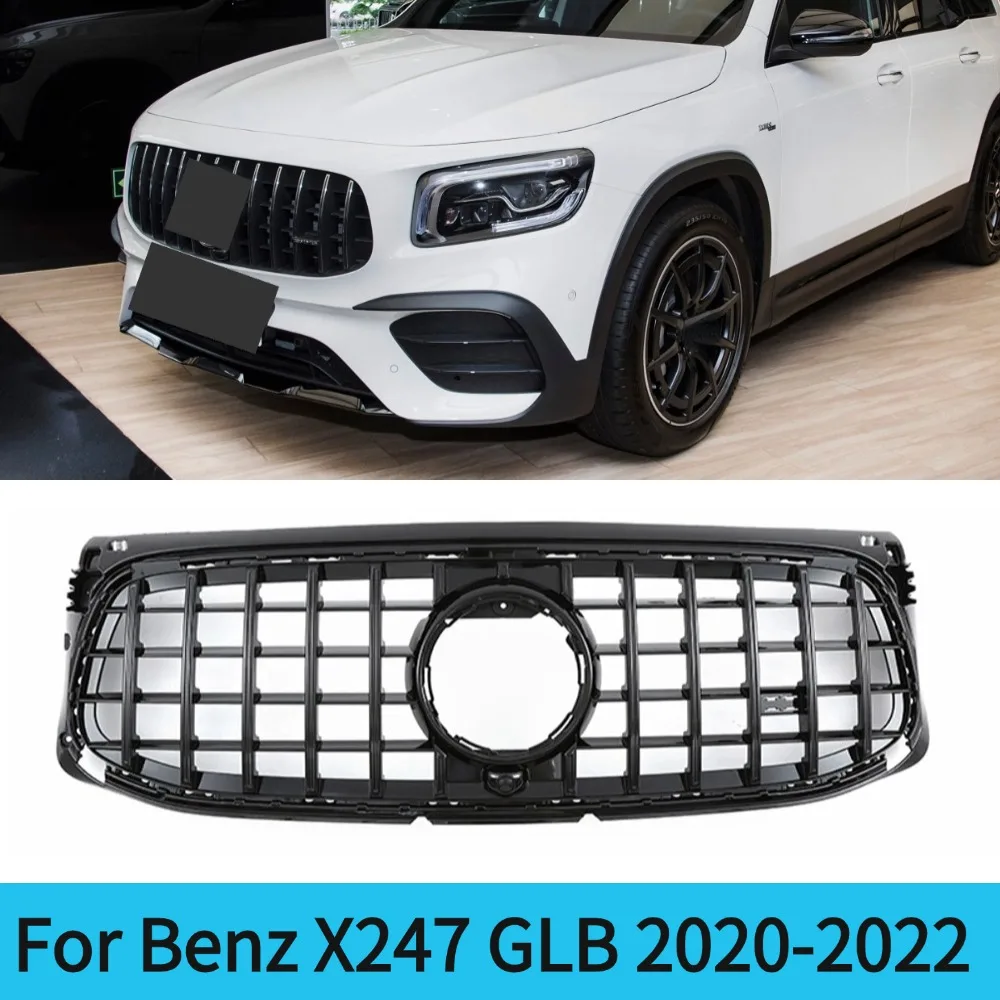 Front Inlet Grille Radiator Grid Grill Sport Tuning Mesh Body Kit For Mercedes Benz X247 GLB-Class 2020-2022 GLB250 GT R Style B