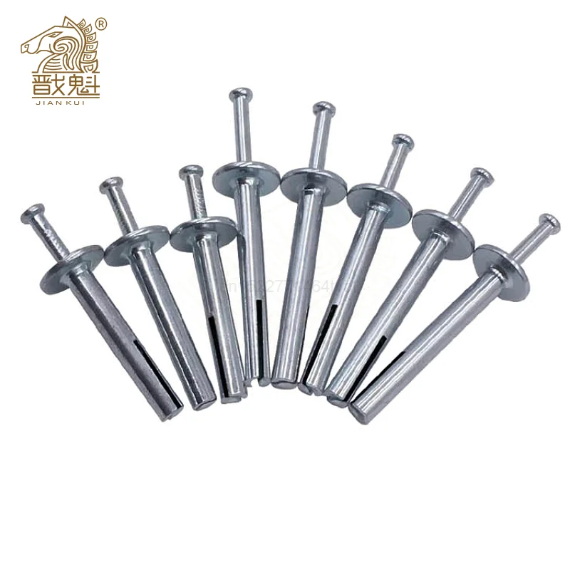 JIANKUI 35/50pcs Hammer Drive Pin Anchors Set Zinc Alloy Concrete Anchor M6*40mm M6*50mm Pin-Drive Anchors for Block and Brick