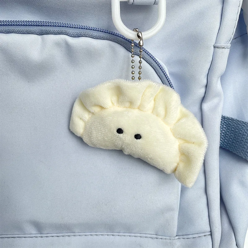 1Pc Cute Dumpling Plush Toys Mini Stuffed Toy Keychain Cartoon Delicious Chinese Dumpling Plush Doll Backpack Pendant Kids Gifts