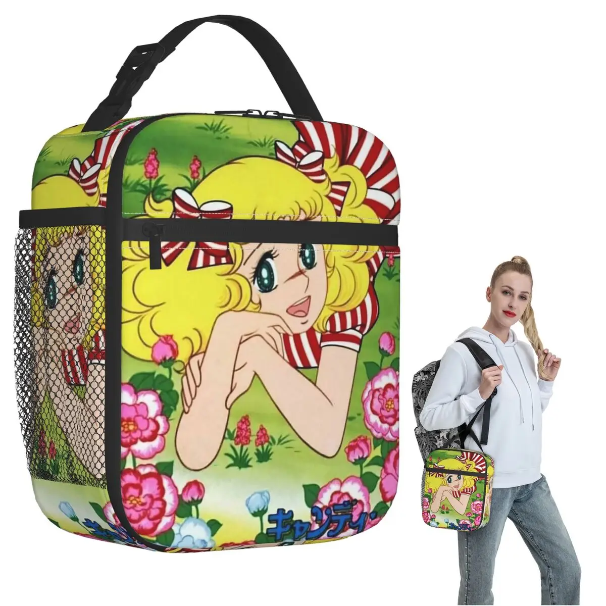 

Термосумка для обедов Candy Candy Anime для женщин и детей, портативная термосумка для еды, термосумка-тоут
