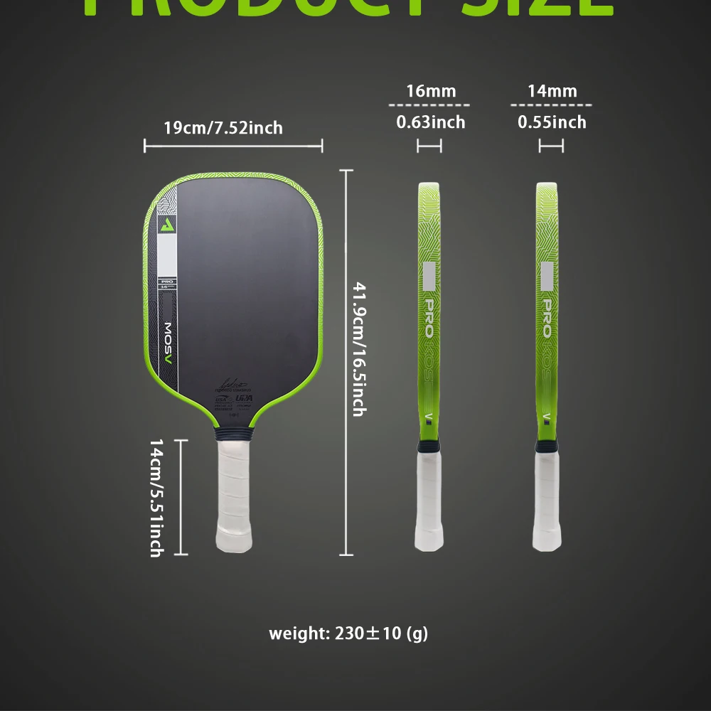 PROV Pickleball-Schläger aus Kohlefaser 5Gen Kinetic Frame Energiespeicher Hocheffiziente Kraftübertragung Stabile Stoßdämpfung – Detail 9