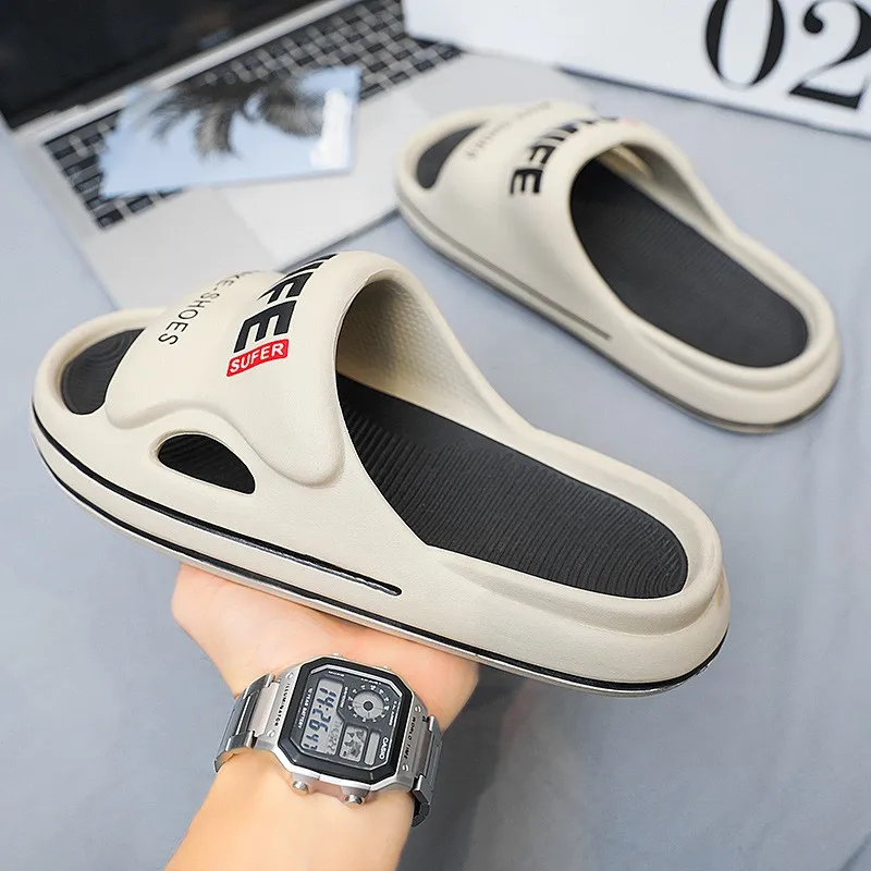 2024 Men Sandals Massage EVA Soft Slippers For Men Indoor Outdoor Sandals Beach Casual Shoes Soft  Soled Slides Men Flip-flops