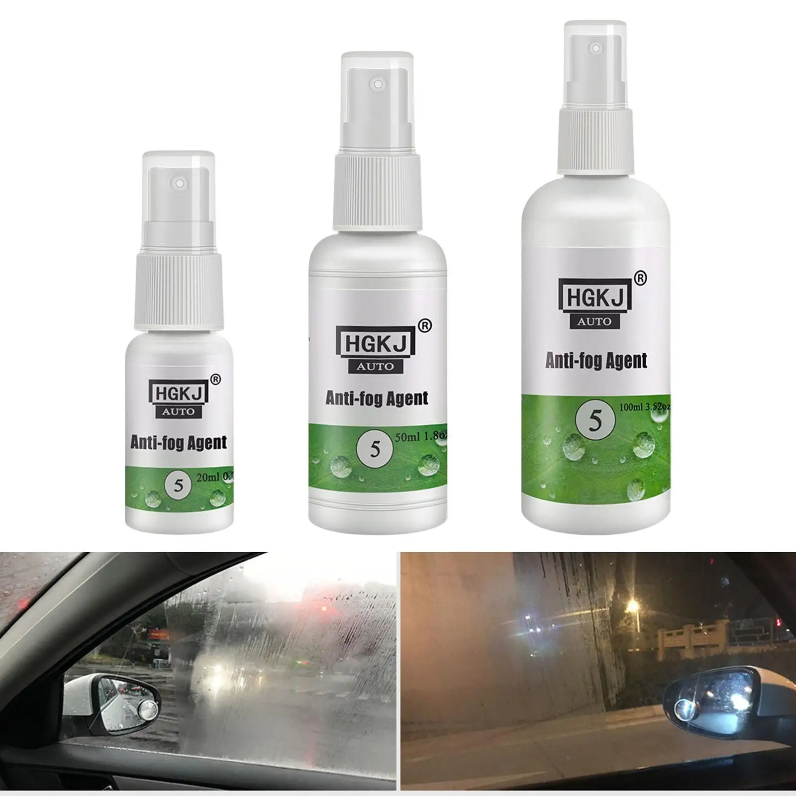 Spray de agente antiembaçante para automóveis, spray de vidro antiembaçante e antiembaçante